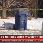 Trash can crime scene